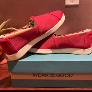 Toms Red Slip-On Shoes